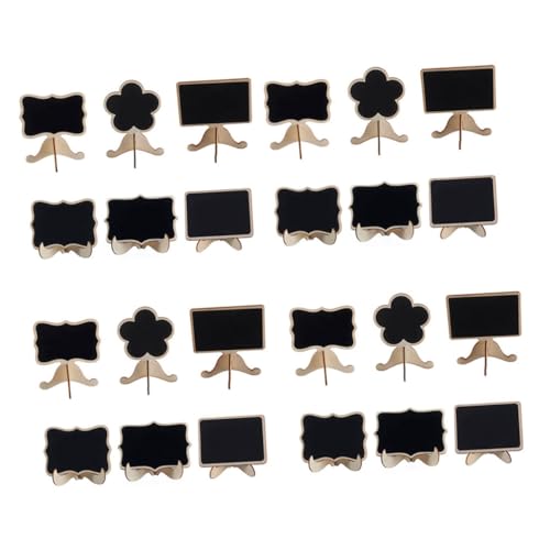 Lurrose 25 Stück Holzhandwerk kleine Tafel ästhetische Raumdekoration Schild dekorative Tafeln Wände Bild steht für Anzeige hochzeitsdeko write board Holztafeln Mini-Tafel Staffelei MDF von Lurrose