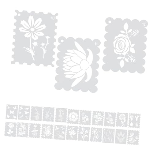 Lurrose 25 Stück Malvorlage Schablone Für Hochzeit Malen Dekorativ Zeichnung Malerei Wiederverwendbare Zeichenvorlagen Diy Liefert Das Haustier Weiß von Lurrose