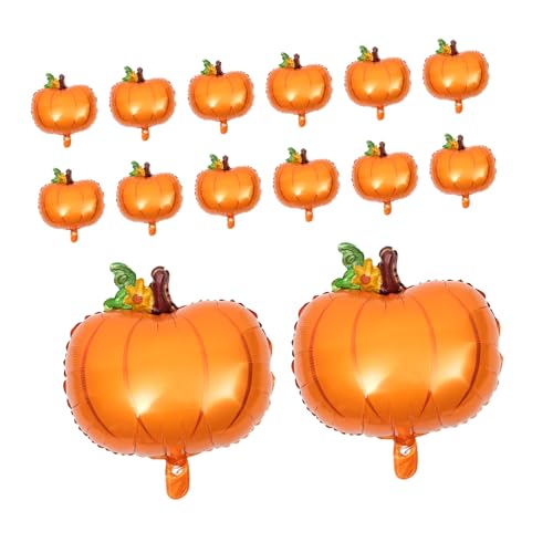 Lurrose 25 Stück Teiliges Aufblasbares Kürbis-folienballon- Lebendige Thanksgiving Herbst-dekoration Wiederverwendbar aus Aluminiumfolie für Innen Außenbereich bei Erntedankfest und von Lurrose