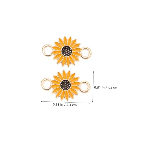 Lurrose 25 Stück Teiliges Gelbe Daisy anhänger aus Legierung mit Doppeltem Sichere Verbindung Flexibles Design für DIY Schmuckherstellung für Ohrringe und Armbänder Bastelzubehör von Lurrose
