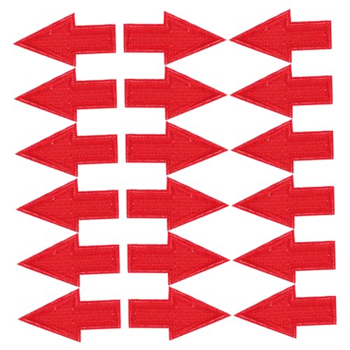 Lurrose 25 Stück dekorative Aufkleber auf Fleck auf Feld nähen Patches Applikationen Urlaub Eisen auf Patches Hutflicken zum Aufbügeln Polyester rot von Lurrose
