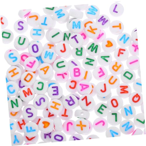 Lurrose 270 Stück Teiliges Runde Buchstabenperlen mit Herzmotiv Flache Acryl Alphabet Charms für Diy Armbänder Halsketten Schlüsselanhänger und Kreative Schmuckherstellung Lurrose 270 Stück Teiliges Runde Buchstabenperlen mit Herzmotiv Flache Acryl Alphabet Charms für Diy Armbänder Halsketten Schlüsselanhänger und Kreative Schmuckherstellung von Lurrose