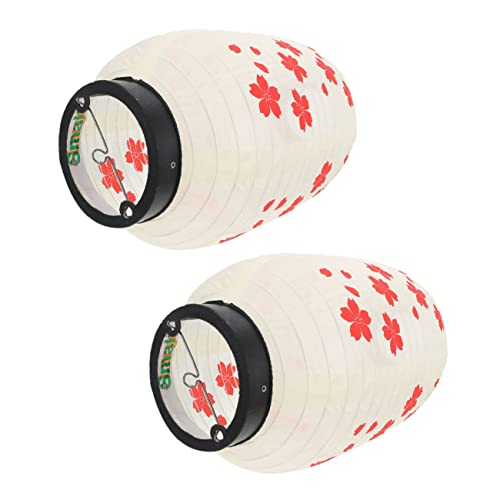 Lurrose 2Stücke Japanische Stofflaterne Dekorative Laternen für Sushi Partys und Restaurants Hängendes Design Langlebig für Innen und Außendekoration von Lurrose