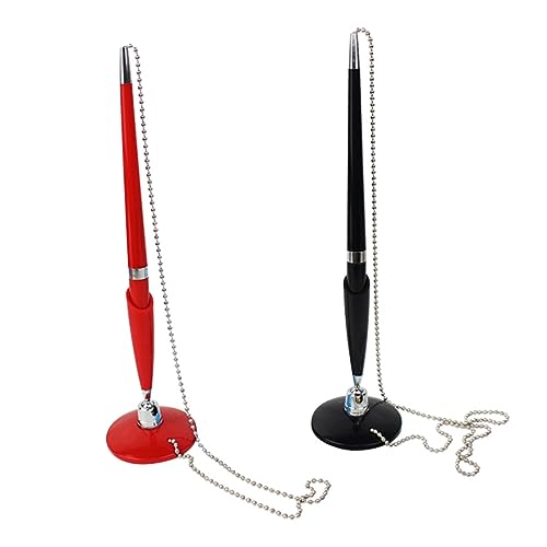 Lurrose 2Stücke Rotierende Kugelschreiber für Büro und Schule Stabiler Zähler Servicestift mit Ergonomischem Design und Standfuß für Komfortables Schreiben Farbe Zufällig von Lurrose