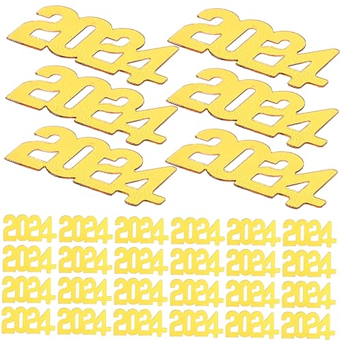 Lurrose 3 2024 Konfetti Tischstreuung 2024 Junge Jahr Dekoration Tischkonfetti Urlaub Tischstreuung Feiertags-tischstreuungen Konfetti-tischdekoration Party Vorabend Oh Taschen Golden Harz von Lurrose
