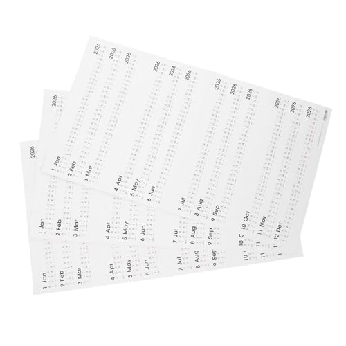 Lurrose 3 Blatt Kalender Aufkleber Selbstklebende Monatsregister Etiketten für Planer und Notizbücher Vielseitige Monatslabels für Büro Schule und Persönliche Planung von Lurrose