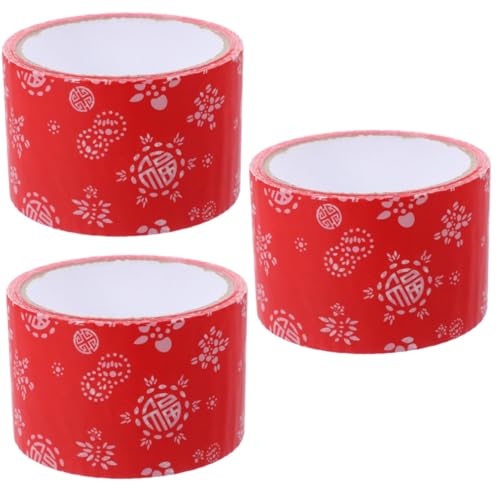 Lurrose 3 Rollen Dekoratives Klebeband mit Muster für Bastel und Geschenkverpackungen für Scrapbooking und Kreative Projekte Vielseitig Einsetzbar Glatten Oberflächen von Lurrose