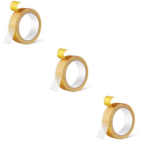 Lurrose 3 Rollen Doppelseitiges Gewebeband Heavy Duty Klebeband mit Gitterdesign Extra Starkes Montageband für Teppiche Vorhänge und Kreative Anwendungen Langlebig und Reißfest von Lurrose