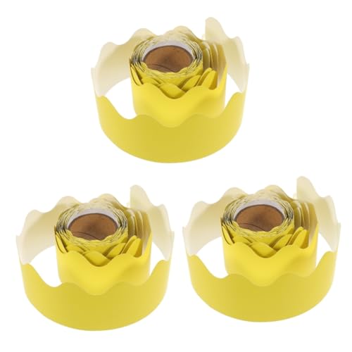 Lurrose 3 Rollen Tafelrand aus dekorativem Papier bürodeko büro dekoration Wandgrenze trimmen Klassenzimmerdekor Pinnwand-Grenzen austauschbarer Pinnwandrand beschichtetes Papier Yellow Lurrose 3 Rollen Tafelrand aus dekorativem Papier bürodeko büro dekoration Wandgrenze trimmen Klassenzimmerdekor Pinnwand-Grenzen austauschbarer Pinnwandrand beschichtetes Papier Yellow von Lurrose