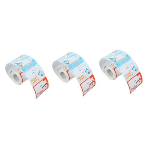 Lurrose 3 Rollen Weihnachtsdekorationsaufkleber Aufkleber Für Aufkleber Für Weihnachtsumschläge Weihnachten Weihnachtsaufkleber Etiketten Weihnachtslabel -aufkleber Brief Zubehör von Lurrose