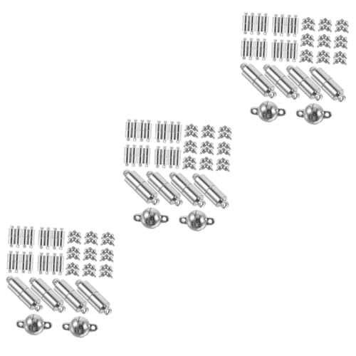 Lurrose 3 Sätze Armband Mit Magnetverschluss Halsketten Charms Kordeln Verschlüsse Stapelschmuck Kette Goldarmband Verbindungsarmband Magnetschnallen Magnetschnallen 40 Stück * 3 von Lurrose