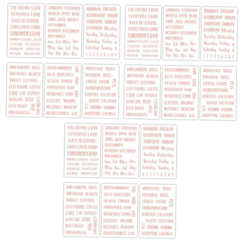 Lurrose 3 Sätze Aufkleber Für Bargeldumschläge in Roségold Budget Aufkleber Aktionsplaner Aufkleber Kasse Aufkleber Für Umschläge Etikettenversorgung Home-budget-label Pvc 117 Stück * 3 von Lurrose