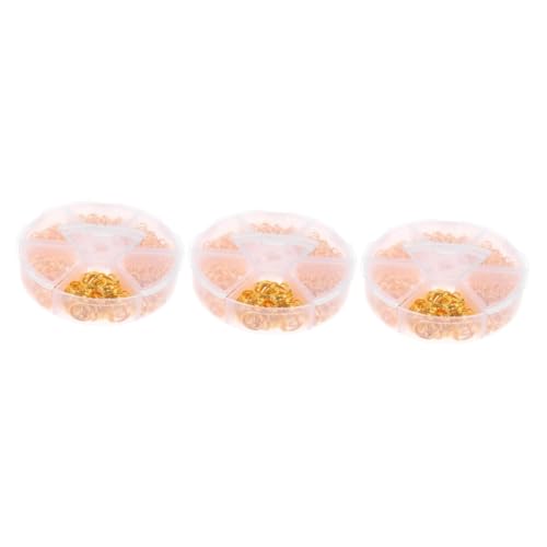 Lurrose 3 Sätze Band Bisycle Bastelzeug Halsketten Armbinde Schlusselketten Schließe Silber Bausatz Sprungringe Halskette Diy Spaltring Schmuck Biegeringe Eisen Golden 690 Stück * 3 von Lurrose