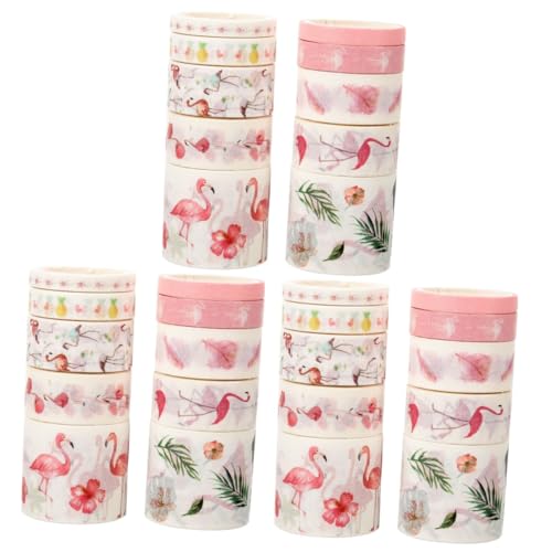 Lurrose 3 Sätze Blinken Blumen- Geburtstag Zubehör Party Künstlerband Washi Tape Weihnachten Klebeband Zum Verpacken Von Geschenken Geschenkband Japanisches Papier Rosa 10 Rollen * 3 von Lurrose