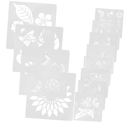 Lurrose 3 Sätze Blumenmalerei-Schablone Zeichnung Schablone wiederverwendbar malschablonen für schablonen für wandbemalung Zubehör für die Kartenherstellung Planer-Schablonen von Lurrose