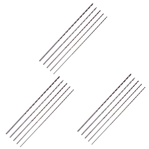 Lurrose 3 Sätze Bohrer-set Hartmetall Großer Bohrer Breites Bohrer Schlangenbohrer Extra Lange Bohrer Silver Hochgeschwindigkeitsstahl 5 Stücke * 3 von Lurrose