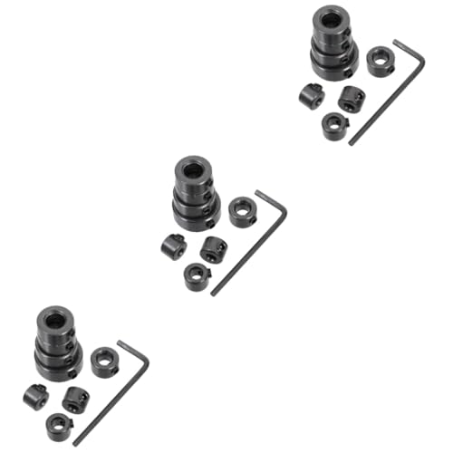 Lurrose 3 Sätze Bohrstopp Ringset Tiefenanschlag für Holzbohrer Präzisions Bohrstopper mit Sechskantschlüssel Stabil für Präzise Bohrlöcher und Diy Projekte von Lurrose