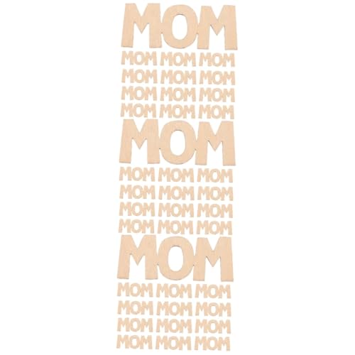 Lurrose 3 Sätze Briefdekorationen Schild Verzierungen Mama Zeichen Basteln Wandverkleidung Wand Polsterung Unvollendete Wörter Ausschnitte Holzausschnitte Mama Hölzern 15 Stücke * 3 von Lurrose