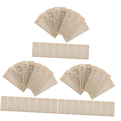 Lurrose 3 Sätze Buchmarken Dekorativ Stickerei-lesezeichen-set Stickereien Stich Schmücken Maschenmarkierer Leer Markierungen Etiketten Anfänger Rahmen Holz 16 Stück * 3 von Lurrose