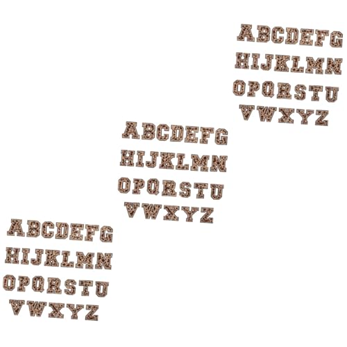 Lurrose 3 Sätze Buchstaben-patch Flicken Für Bekleidung Stickerei Kleidung Dekoration Kleine Buchstaben Zum Aufbügeln Wärmeübertragung Buchstaben Flanell Light Brown 26 Stücke * 3 von Lurrose
