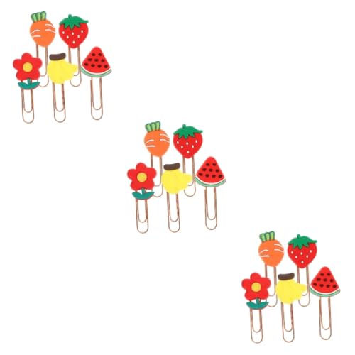 Lurrose 3 Sätze Büroklammer Lesezeichen Hinweisclip Büroklammern Klemmen Papierclips Büroklammern in Verschiedenen Größen Mehrfarbige Büroklammern Große Weiches Gummi 20 Stück * 3 von Lurrose