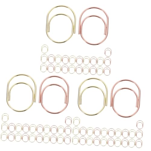 Lurrose 3 Sätze Dicke Büroklammer Aus Metall Bookmarks Scheckheft Metall Bisschen Hochzeit Klein Mini Dokumentenklammern Aus Metall Büroklammern Für Dokumentenpapier 24 Stück * 3 von Lurrose