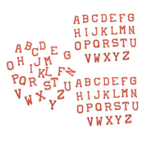 Lurrose 3 Sätze Filzbuchstaben A-z Orange Dicke Applikationen zum Aufbügeln Annähen Weiches Material für Kleidung Taschen Hüte Jeans Reparatur und Lernspielzeug von Lurrose
