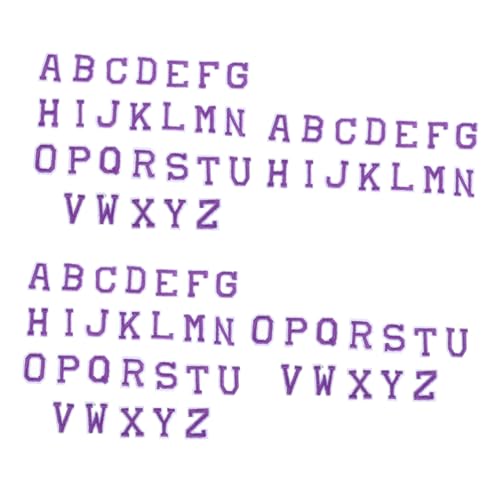 Lurrose 3 Sätze Filzbuchstaben Aufnäher A-z Bestickte Buchstaben Patches zum Aufnähen für Kleidung Hüte Taschen Jeans Reparatur Lila Filz für Nähen Stickerei von Lurrose