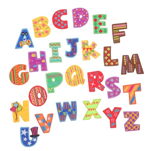 Lurrose 3 Sätze Gestickter Stoffaufnäher Bestickt Patch Alphabetapplikationen Aufbügelbilder Aufbügel Flicken Kleine Buchstaben Zum Aufbügeln Buchstaben Aufbügeln Polyester 26 Stücke * 3 von Lurrose