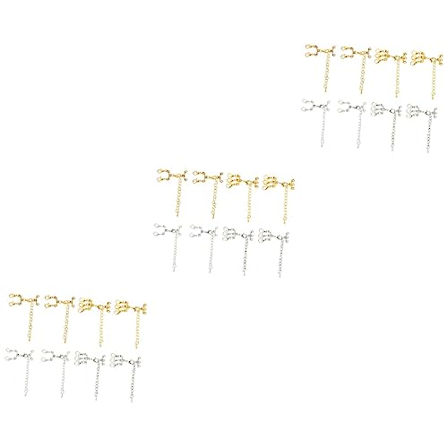 Lurrose 3 Sätze Halskettenglieder Schnallenverschlüsse Karabinerverschluss Schmuck Sterling Schlüssel Silber Halskettenverbinder Mehrsträngige Armbandkettenverbinder 8 Stück * 3 von Lurrose