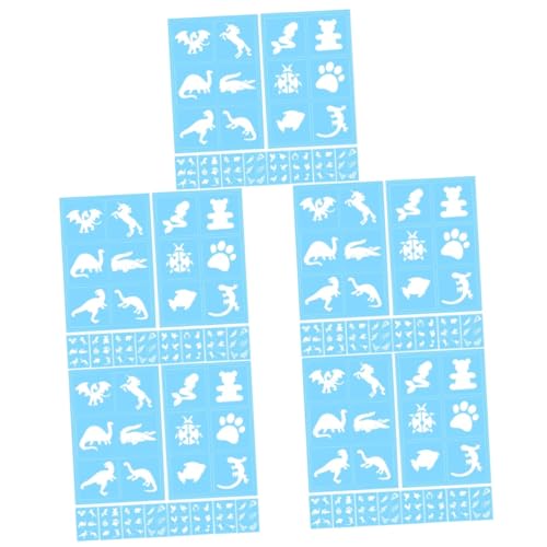 Lurrose 3 Sätze Kinderschminken Schablonen Cosplay Schablonen Kinderfest Schmink Schablonen Gesicht Schablonen Zum Schminken Schablonen Zum Malen Schminkschablonen Pvc Blue 10 Stück * 3 von Lurrose