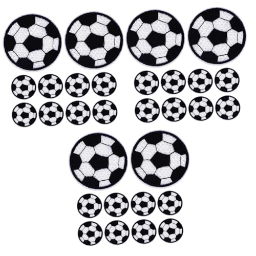 Lurrose 3 Sätze Kleidung Liefert Stickerei Fußball Für Erwachsene Fußball Auf Flecken Nähen Patches Für Hüte Sport-patches Abriebfeste Fellflecken Zubehör Beschichten Stoff 10 Stück * 3 von Lurrose