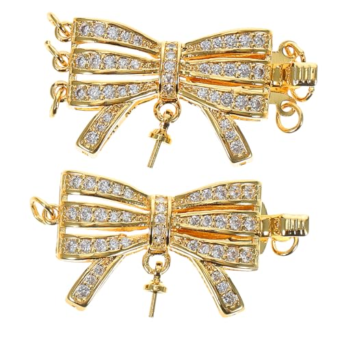 Lurrose 3 Sätze Knopf Schmuck Verschluss Schmuckzubehör Anhängerverbinder Zum Selbermachen Schmuckanhängerverschlüsse Schichtverschluss Halskettentrenner Legierung Golden 2 Stücke * 3 von Lurrose