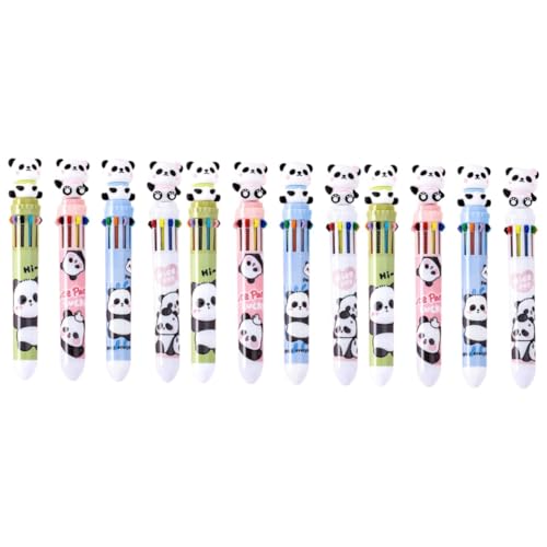 Lurrose 3 Sätze Kugelschreiber Farbige Stifte Süße Stifte Farbstift Stifte Zum Schreiben Für Mehrfarbiger Stift Schreibgeräte Panda-stift Mehrfarbenstift Hübsche Stifte Plastik 4 Stück * 3 von Lurrose