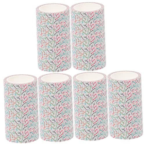 Lurrose 3 Sätze Liebe Taschenband Scrapbook Scheckheft Handarbeitsklebeband Diy-klebebandaufkleber Stickbilder Farbig Herz Farben Klebstoff Diy-bänder Notizbuchbänder Papier 10 Rollen * 3 von Lurrose
