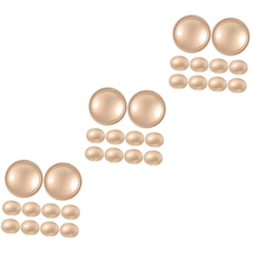 Lurrose 3 Sätze Mantelknöpfe Stich Antike Knöpfe Sortiert Rosa Selbstgemachte Kleidungsknöpfe Anzugknöpfe Kleiderknöpfe Robuste Knöpfe Legierung Golden 10 Stück * 3 von Lurrose