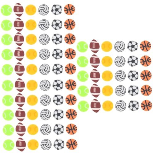 Lurrose 3 Sätze Polymer Clay Perlen Schmuck Zubehör Fußball Perlen Farbe Softball Perlen Rugby Perlen Sport Schmuck Perlen Sport Charms Ton Perlen Charms Fußball Perlen Für 200 Stück * 3 von Lurrose