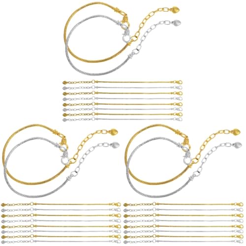 Lurrose 3 Sätze Teiliges Schlangenkette Charm Armbänder Kupfer Für Diy Schmuckherstellung Leicht Bequem Und Individuell Anpassbar Für Teenager Mädchen Und Frauen 10 Stück * 3 von Lurrose