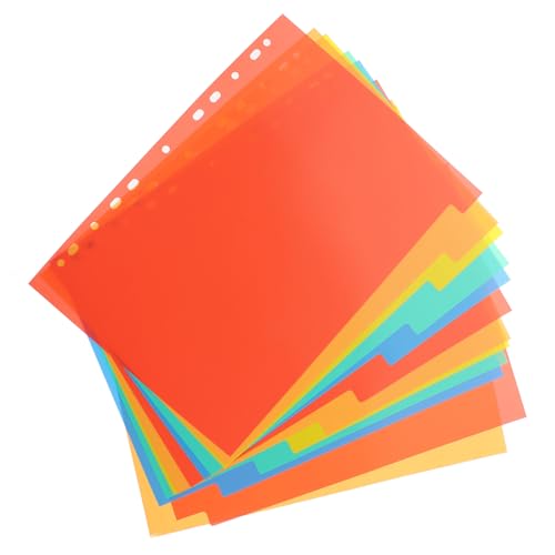 Lurrose 3 Sätze Trennblätter Register mit Tabs für Ringbücher Ordner Notizbücher Dokumentenorganisation Langlebig und Vielseitig Einsetzbar von Lurrose