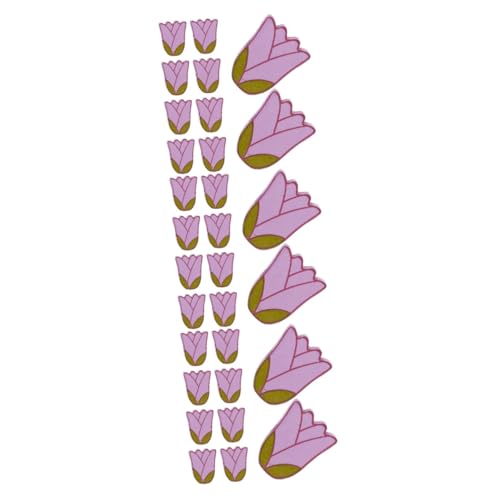 Lurrose 3 Sätze Tulpenholzperlen Bastelzeug Bastelideen Tulpenperlen Гирлянда Dekoration Dekorativ Zahlenperlen Blumen Lose Perlen Für Girlanden Girlande Diy Perlen Violet 10 Stück * 3 von Lurrose