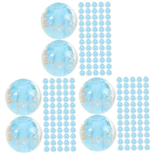 Lurrose 3 Sätze Uv Perlen Für Schmuckhersteller Geformt Klein Schmuck Lose Perlen Armbandherstellungsset Mit Runden Perlen Für Handwerk Freundschaftsarmband-kit Glas Sky-blue 100 Stück * 3 von Lurrose
