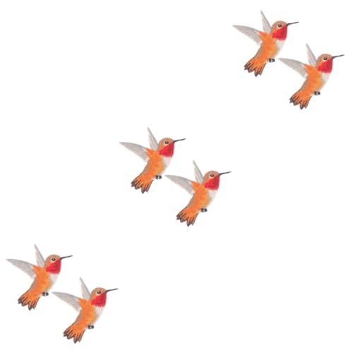 Lurrose 3 Sätze Vogelflecken Bastelzubehör Bastel Materialien Nähen Zubehör Kleidungsdekoration Süße Patches Kleiden Vogel-nähflicken Stickerei-applikationspatch Polyesterfaden 2 Stück * 3 von Lurrose