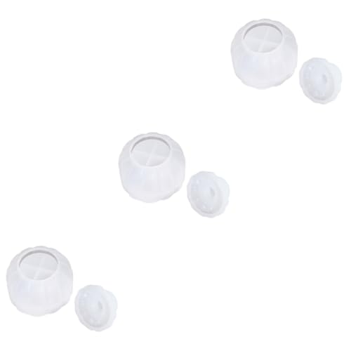 Lurrose 3 Sets DIY Klebeform Kürbis Aufbewahrungsbox Silikonform Kreative Aufbewahrungsbox Kürbisglasform Mit Deckel Kürbisgefäßform Halloween Backformen Halloween von Lurrose