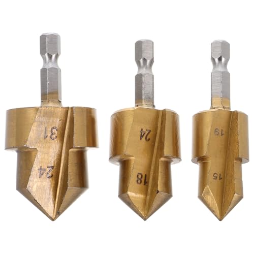 Lurrose 3 Stück Bohrer-Set Erweiterungsbohrer für Rohre Erweiterungsreparaturbohrer ppr bit Entgratungsbit Plastikrohrbohrer Wasserrohrbohrer Bohrer für PPR-Rohr versenken Stahl Golden Lurrose 3 Stück Bohrer-Set Erweiterungsbohrer für Rohre Erweiterungsreparaturbohrer ppr bit Entgratungsbit Plastikrohrbohrer Wasserrohrbohrer Bohrer für PPR-Rohr versenken Stahl Golden von Lurrose