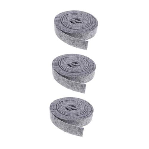 Lurrose 3 Stück Filz Grau Breites Band Filzband Für Blumen Dekoband Filzmaterial Filzband Applikationen Stoffbesatz Nähen Filzstoff DIY Stoffstreifen Basteln von Lurrose