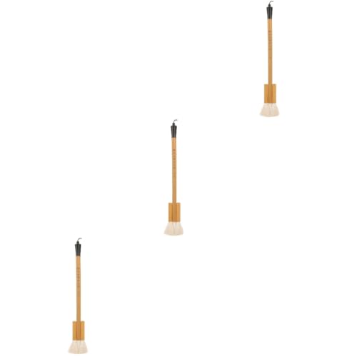 Lurrose 3 Stück Handgehaltener Wasserfarben Pinsel Hochwertigem Wollhaar mit Holzgriff Praktischer Tragbarer Pinsel für Präzise Maltechniken und Zeichnen von Lurrose