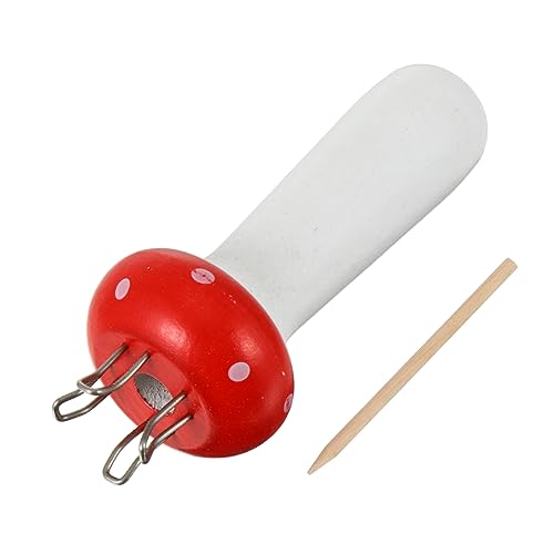 Lurrose 3 Stück Handlicher Pilz Stricker für Diy Projekte Pin Strickhilfe für Anfänger Leicht und Tragbar Geeignet für Wolle und Kunstfaser von Lurrose