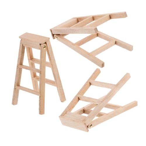 Lurrose 3 Stück Miniatur-trittleiter Aus Holz Für Puppenhaus-Dekoration Handwerkskunst Unbehandelte Holzleiter Vielseitiges Miniatur-wohnaccessoire Lurrose 3 Stück Miniatur-trittleiter Aus Holz Für Puppenhaus-Dekoration Handwerkskunst Unbehandelte Holzleiter Vielseitiges Miniatur-wohnaccessoire von Lurrose