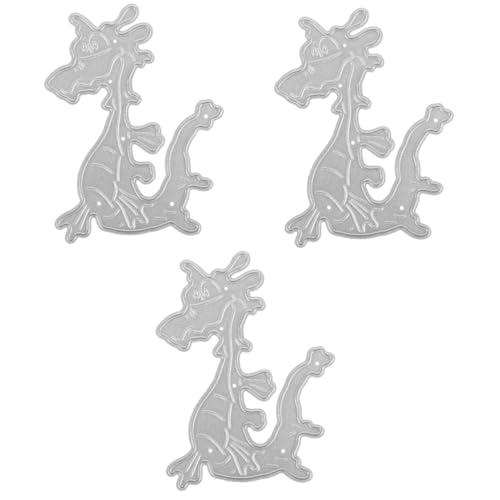 Lurrose 3 Stück Prägestempel aus Metall Schneiden orientalisch Drachen-Stanzformen Stanzformen für die Kartenherstellung Stanzformen Stanzformen für Fotoalben Kohlenstoffstahl Silver von Lurrose