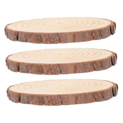 Lurrose 3 Stück Runde Blanke Runde Mittelstücke Für Tische Basteln Von Holzscheiben DIY Tischdekoration Aus Holz Basteln Von Holzkreisen Für Mittelstücke Holzscheiben Für Tische von Lurrose